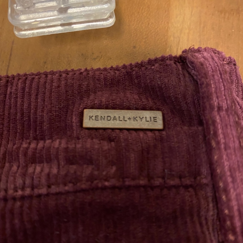 Kendall & Kylie Maroon Corduroy Shorts - Picture 4 of 7